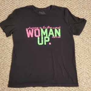 Women's Flex It Pink, Whining Is For The Weak Woman Up Thsirt